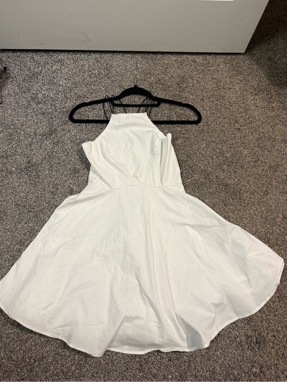 Charlotte Russe white fit & flare mini strappy dress XS